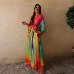 ZARA Beaded Tie Dye Dress Limited Edition 7521/254